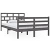 vidaXL Bedframe massief hout grijs 120x190 cm