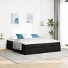 vidaXL Ottoman bed met matrassen 200x200cm stof zwart