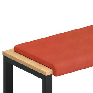 vidaXL Bankkussen corduroy Rood-oranje Diepte 35 cm