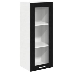 vidaXL Hangkast met opslag Zwart Eiken 40 x 31 x 100 cm Bewerkt hout