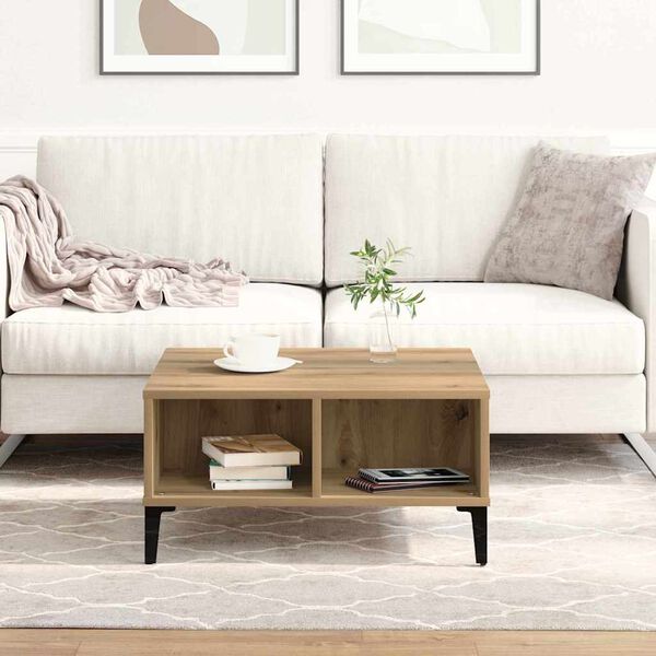 vidaXL Salontafel Artisan Eiken 60 x 60 x 30 cm