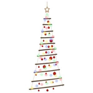 vidaXL Hangende kerstboom met ballen 150 cm 80 LED's Meerkleurig