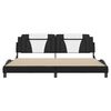 vidaXL Bedframe "Viana" zonder matras kunstleer zwart en wit 200x200 cm