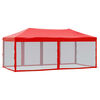 vidaXL Partytent inklapbaar met zijwanden 3x6 m rood