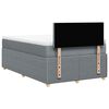 vidaXL Boxspring met matras stof lichtgrijs 120x200 cm