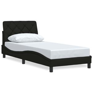 vidaXL Bedframe zonder matras 90x190 cm stof zwart