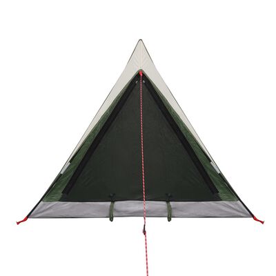 vidaXL Tent 2-persoons 200x120x88/62 cm 185T taft groen