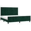 vidaXL Bedframe zonder matras 160x200 cm fluweel donkergroen