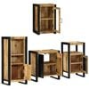 vidaXL Badkamermeubelset met plank 4 pcs Bruin Massief Mango Hout