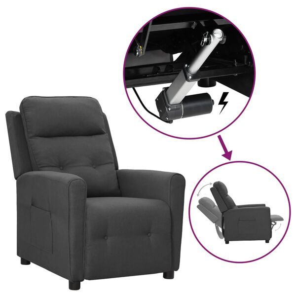 vidaXL Sta-op-stoel stof donkergrijs