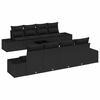 vidaXL Tuin Sofa Set 7 st Zwart poly rattan