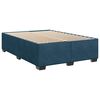vidaXL Boxspring met matras fluweel donkerblauw 140x200 cm