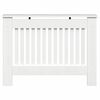 vidaXL Radiatorafdekking Hoogglans wit 112 x 19 x 81,5 cm Bewerkt hout