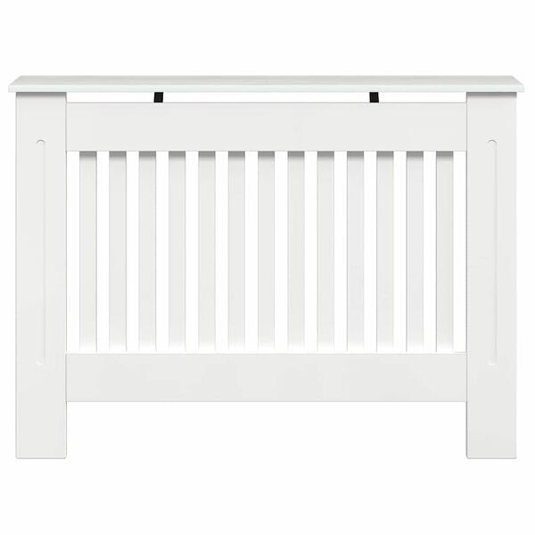 vidaXL Radiatorafdekking Hoogglans wit 112 x 19 x 81,5 cm Bewerkt hout