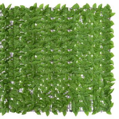 vidaXL Balkonscherm met groene bladeren 300x150 cm