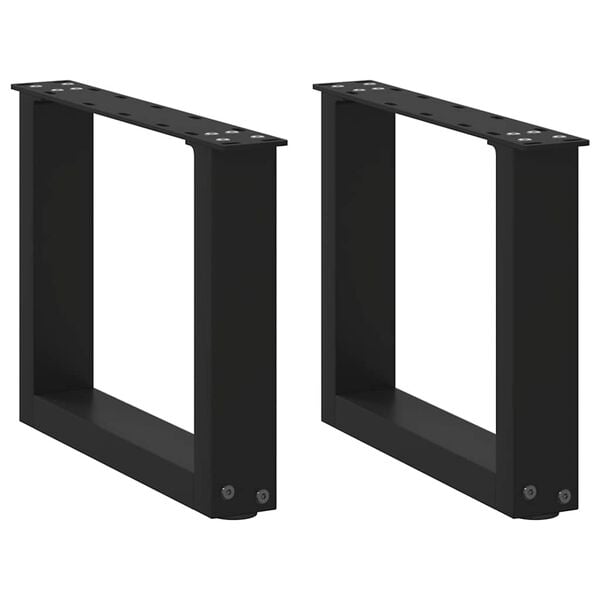 vidaXL Salontafelpoten 2 st U-vormig 30x(30-31) cm staal zwart