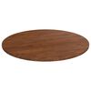 vidaXL Tafelblad rond Ø60x1,5 cm bewerkt massief eikenhout donkerbruin