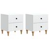 vidaXL Nachtkastje met lade 2 pcs Wit 43 x 34,5 x 48 cm Bewerkt hout