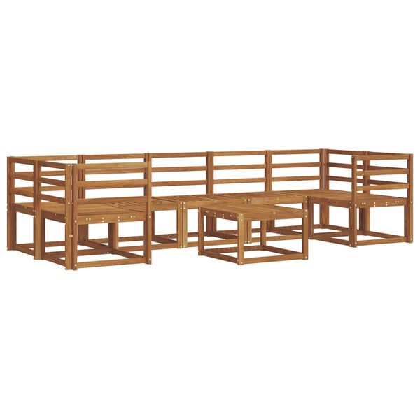 vidaXL Buiten bankenset 8 pcs Naturel Massief Acaciahout