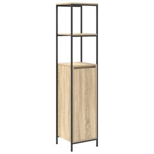 vidaXL Badkamermeubel met planken 36x35x165 cm Sonoma eikenkleurig
