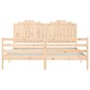 vidaXL Bedframe met hoofdbord massief hout