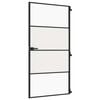 vidaXL Binnendeur smal 102,5x201,5 cm gehard glas en aluminium zwart