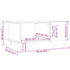 vidaXL Salontafel 90x50x40 cm bewerkt hout zwart