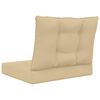 vidaXL Buiten bankkussen 2 pcs Beige Polyester