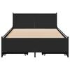 vidaXL Bedframe met lades bewerkt hout zwart 90x200 cm