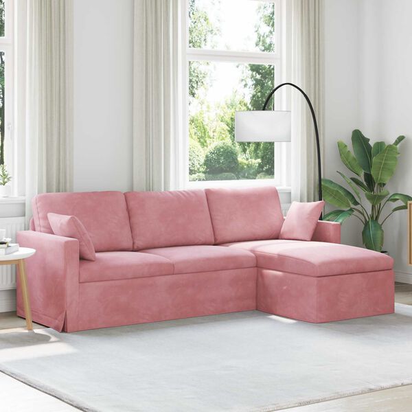 vidaXL Bank Roze Totale afmetingen: 228 x 134 x 80 cm (B x D x H)
