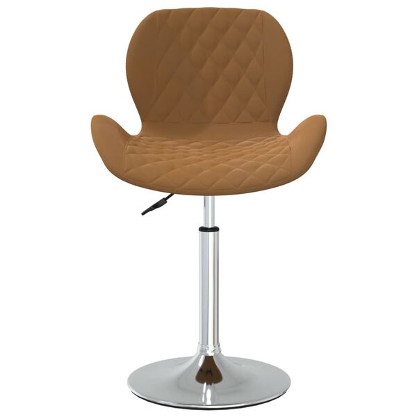 vidaXL Barkruk fluweel bruin