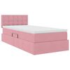 vidaXL Opslag bed met matras met hoofdeinde Roze 100 x 200 cm Fluweel