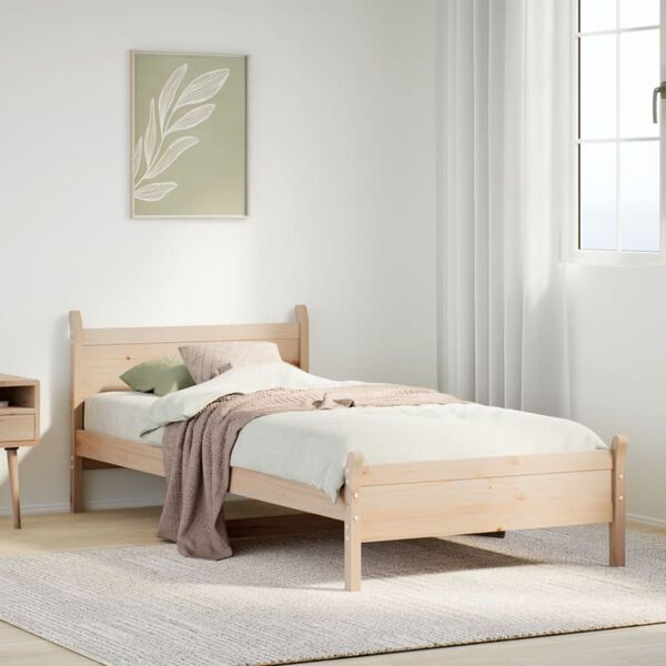 vidaXL Bedframe zonder matras massief grenenhout 90x200 cm