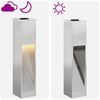 vidaXL Zonne LED Padverlichting 2 pcs Zilver Roestvrij staal