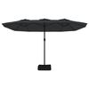 vidaXL Parasol dubbel dak 449x265 cm zwart