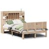 vidaXL Bed met boekenkast zonder matras massief grenenhout 135x190 cm
