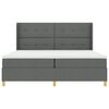vidaXL Boxspringbed met matras Donkergrijs 200 x 200 cm Stof