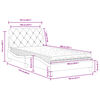vidaXL Bed met matras fluweel blauw 100x200 cm