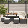 vidaXL Tuinbankenset 9 pcs Zwart poly rattan