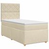 vidaXL Boxspringbed met matras Cr&egrave;mekleurig 90 x 190 cm Stof
