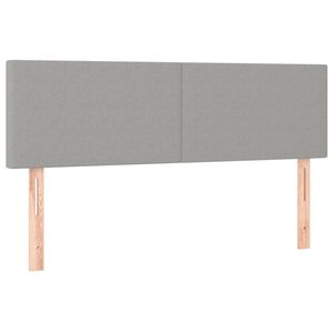 vidaXL Hoofdborden 144x5x78/88 cm stof lichtgrijs