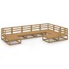 vidaXL 9-delige Loungeset massief grenenhout honingbruin