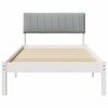 vidaXL Bedframe Wit en lichtgrijs 90 x 200 cm Massief grenenhout