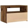 vidaXL Nachtkastje met LED 60x35x40 cm bewerkt hout oud hout