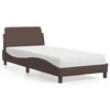 vidaXL Bed met matras "Dover" kunstleer bruin 90x190 cm