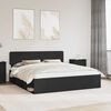 vidaXL Bedframe met hoofdeinde Zwart 180 x 200 cm Massief grenenhout