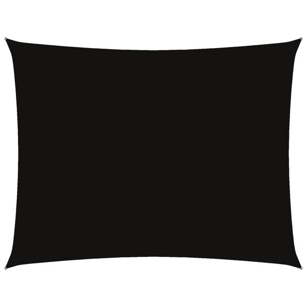 vidaXL Schaduwdoek rechthoekig 6x8 m oxford stof zwart