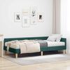 vidaXL Hoekbedframe met Matras met matras 2 pcs Groen Stof