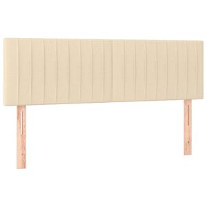 vidaXL Hoofdborden 144x5x78/88 cm stof cr&egrave;mekleurig