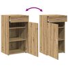 vidaXL Dressoir met lade Artisan Eiken 50 x 42,5 x 93 cm
